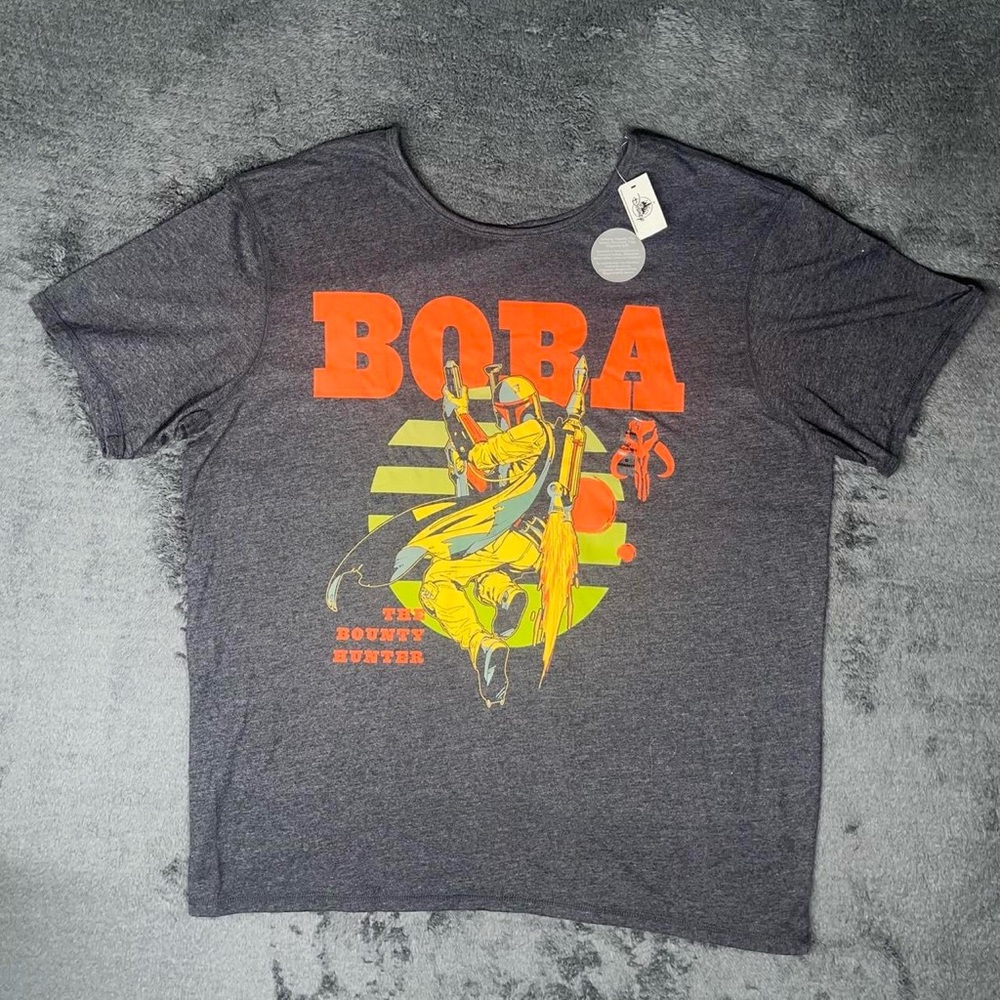 Star Wars Retro Sci Fi Fandom Nerd Boba Fett Bounty Hunter Graphic Tee